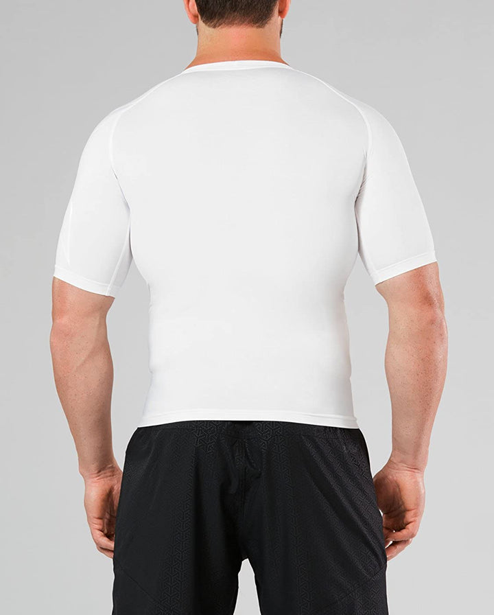 Męska koszulka kompresyjna 2XU CORE z krótkimi rękawami w kolorze białym z limitowanej edycji 