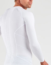Męska koszulka kompresyjna z długim rękawem 2XU w kolorze Limited White 